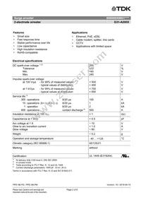 B88069X8801T103 Datasheet Page 2