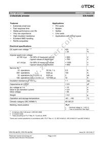 B88069X9311T203 Datasheet Page 2