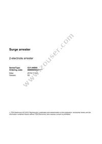 B88069X9321B502 Datasheet Cover