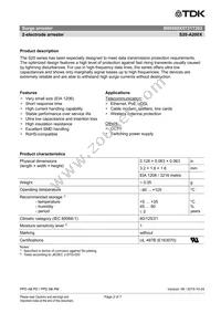 B88069X9731T303 Datasheet Page 2