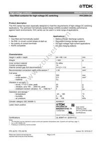 B88269X1010C011 Datasheet Page 2