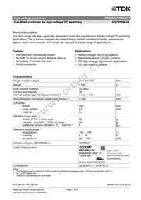 B88269X1100C011 Datasheet Page 2