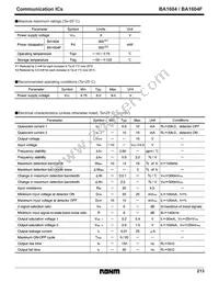 BA1604 Datasheet Page 2