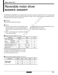 BA6285FP-E2 Datasheet Cover