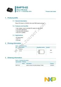 BAP70-02 Datasheet Cover