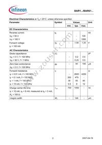 BAR161E6327HTSA1 Datasheet Page 2