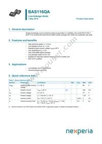 BAS116QAZ Datasheet Cover