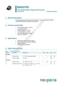 BAS21PGX Datasheet Cover