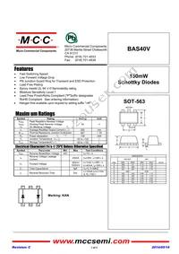 BAS40V-TP Datasheet Cover