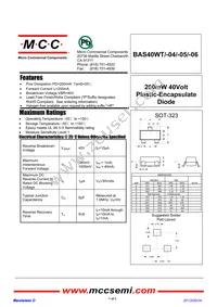 BAS40WT-TP Datasheet Cover