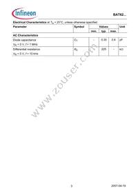 BAT 62-02W E6327 Datasheet Page 3