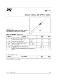 BAT46 Datasheet Cover