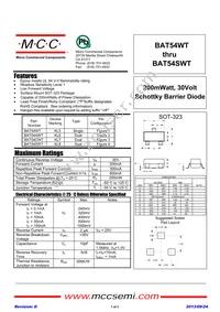 BAT54CWT-TP Datasheet Cover