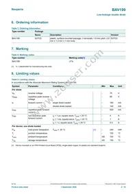 BAV199 Datasheet Page 2