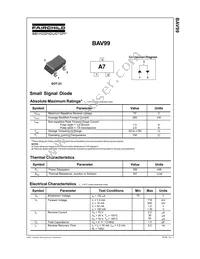 BAV99-D87Z Datasheet Cover