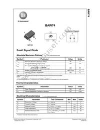 BAW74-D87Z Datasheet Cover