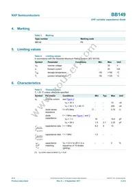 BB149 Datasheet Page 2