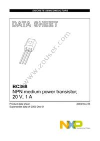 BC368 Datasheet Cover