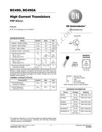 BC490AZL1G Datasheet Cover