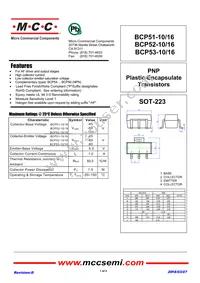BCP53-10-TP Datasheet Cover