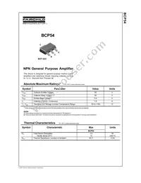 BCP54_L99Z Datasheet Page 2