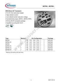 BCP5616E6327HTSA1 Datasheet Cover