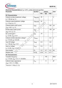 BCR 116S H6727 Datasheet Page 3