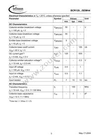 BCR 129T E6327 Datasheet Page 3