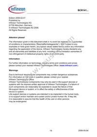 BCR 141T E6327 Datasheet Page 19