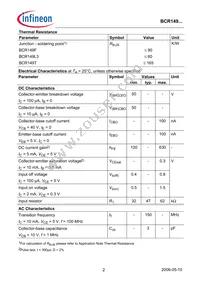 BCR 149T E6327 Datasheet Page 2