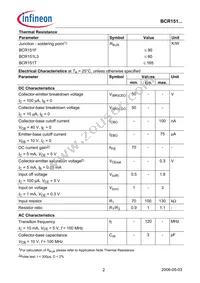 BCR 151T E6327 Datasheet Page 2