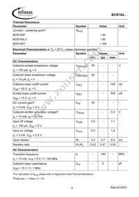 BCR 164T E6327 Datasheet Page 2