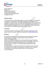 BCR 169T E6327 Datasheet Page 19