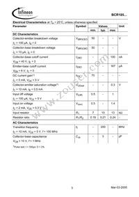 BCR 185T E6327 Datasheet Page 3