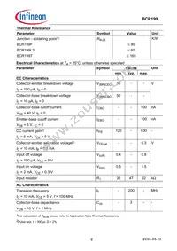 BCR 199T E6327 Datasheet Page 2
