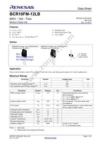 BCR10FM-12LB#FA0 Datasheet Cover