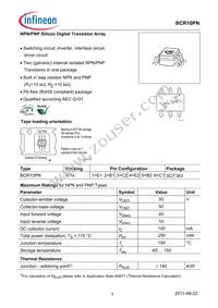 BCR10PNE6327BTSA1 Datasheet Cover