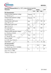 BCR129SE6327HTSA1 Datasheet Page 3