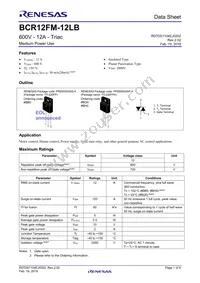 BCR12FM-12LB#BG0 Datasheet Cover