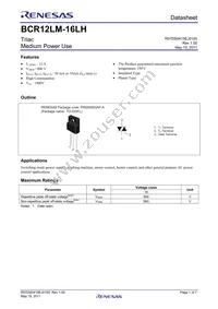 BCR12LM-16LH-1#B00 Datasheet Cover