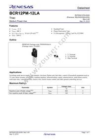 BCR12PM-12LAA8#B00 Datasheet Cover