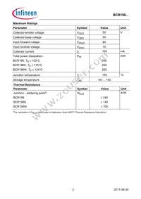 BCR198SE6327BTSA1 Datasheet Page 2