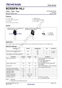 BCR20FM-14LJ#BH0 Datasheet Cover