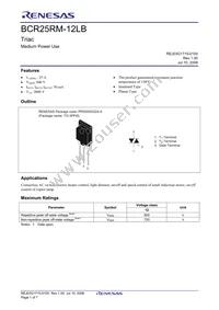 BCR25RM-12LB#B00 Datasheet Cover