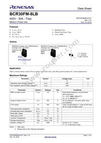 BCR30FM-8LB#BH0 Datasheet Cover