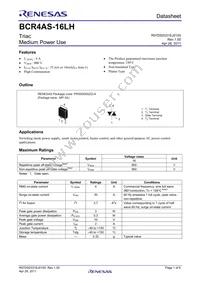 BCR4AS-16LHT13#B00 Datasheet Cover