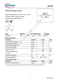 BCR555E6433HTMA1 Datasheet Cover