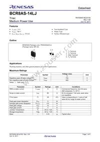 BCR8AS-14LJ#B01 Datasheet Cover