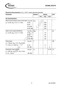 BCW60FNE6393HTSA1 Datasheet Page 5