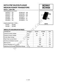 BCW68HTC Datasheet Cover